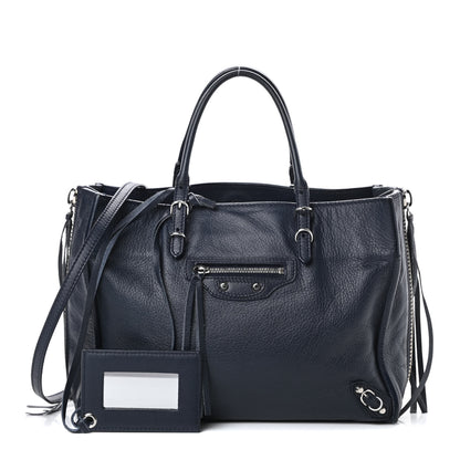 Balenciaga Veau Papier A6 Zip Around Tote Bleu Nuit 1 of 15