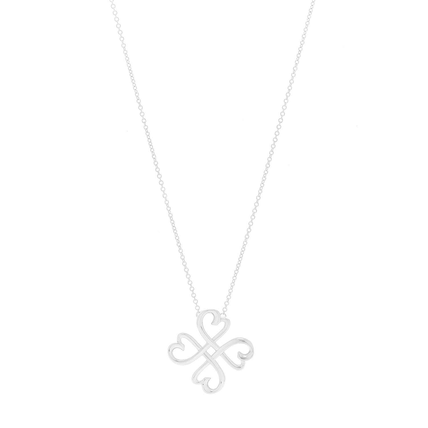 Tiffany Sterling Silver Paloma Picasso Loving Hearts Pendant Necklace 1 of 6