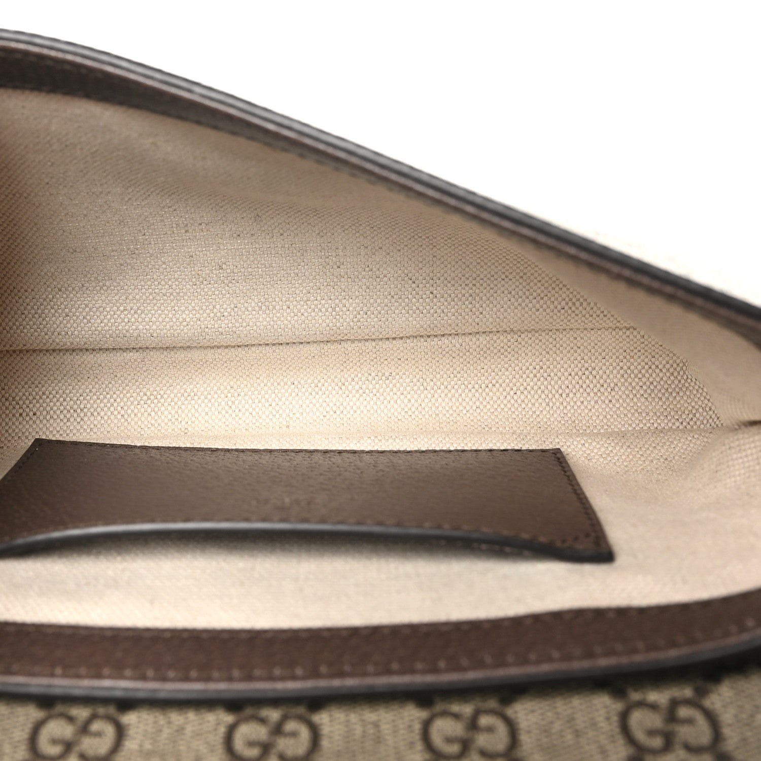 Gucci GG Supreme Monogram Textured Dollar Calfskin Web Mini Ophidia Envelope Shoulder Bag Beige Ebony New Acero 5 of 11