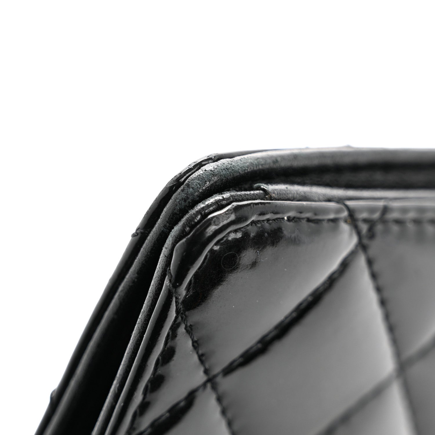 Chanel Patent Quilted Brilliant Yen Wallet Black 9 of 12