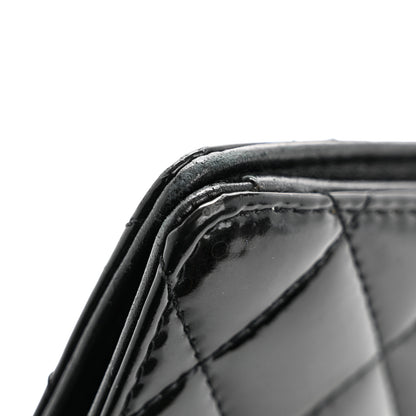 Chanel Patent Quilted Brilliant Yen Wallet Black 9 of 12