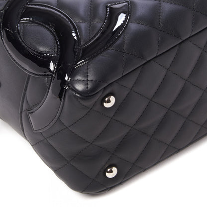 Chanel Calfskin Quilted Large Cambon Bowler Black 6 of 9