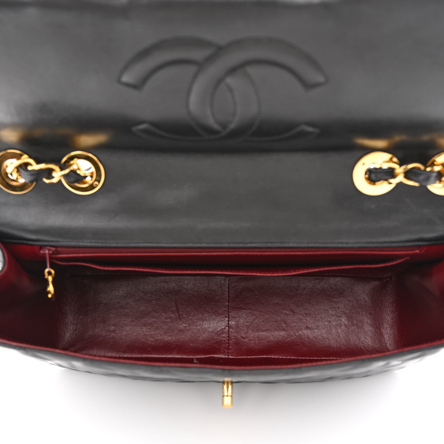 Chanel Lambskin Quilted XL Jumbo Single Flap Black 5 of 12