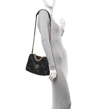 Chanel Goatskin Quilted Medium Chanel 19 Flap Black 2 of 10