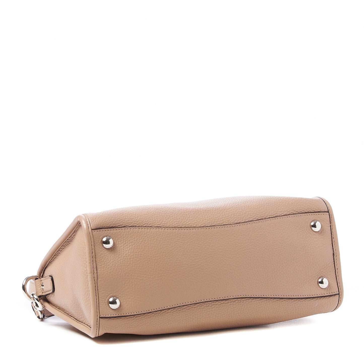 Vitello Phenix Top Handle Shopping Satchel Cammeo
