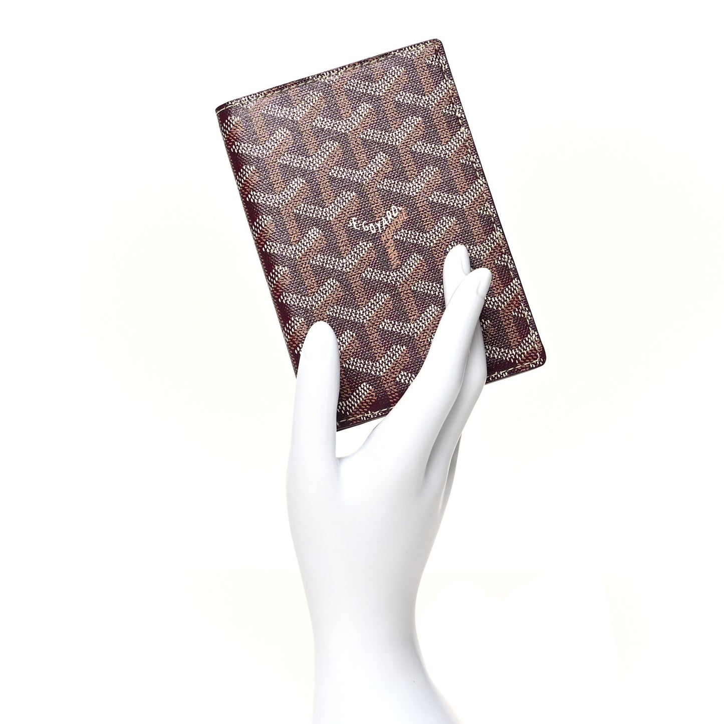 Goyardine Passport Wallet Burgundy