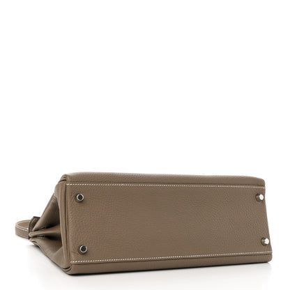 Hermes Togo Kelly Retourne 32 Etoupe 4 of 11
