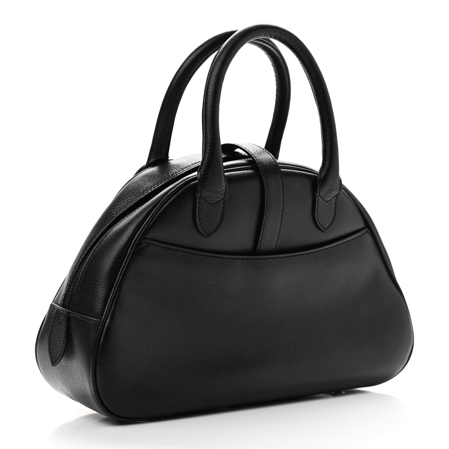 Calfskin Saddle Bowler Black