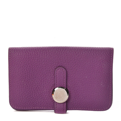 Hermes Togo Dogon Card Case Key Holder Anemone 1 of 11