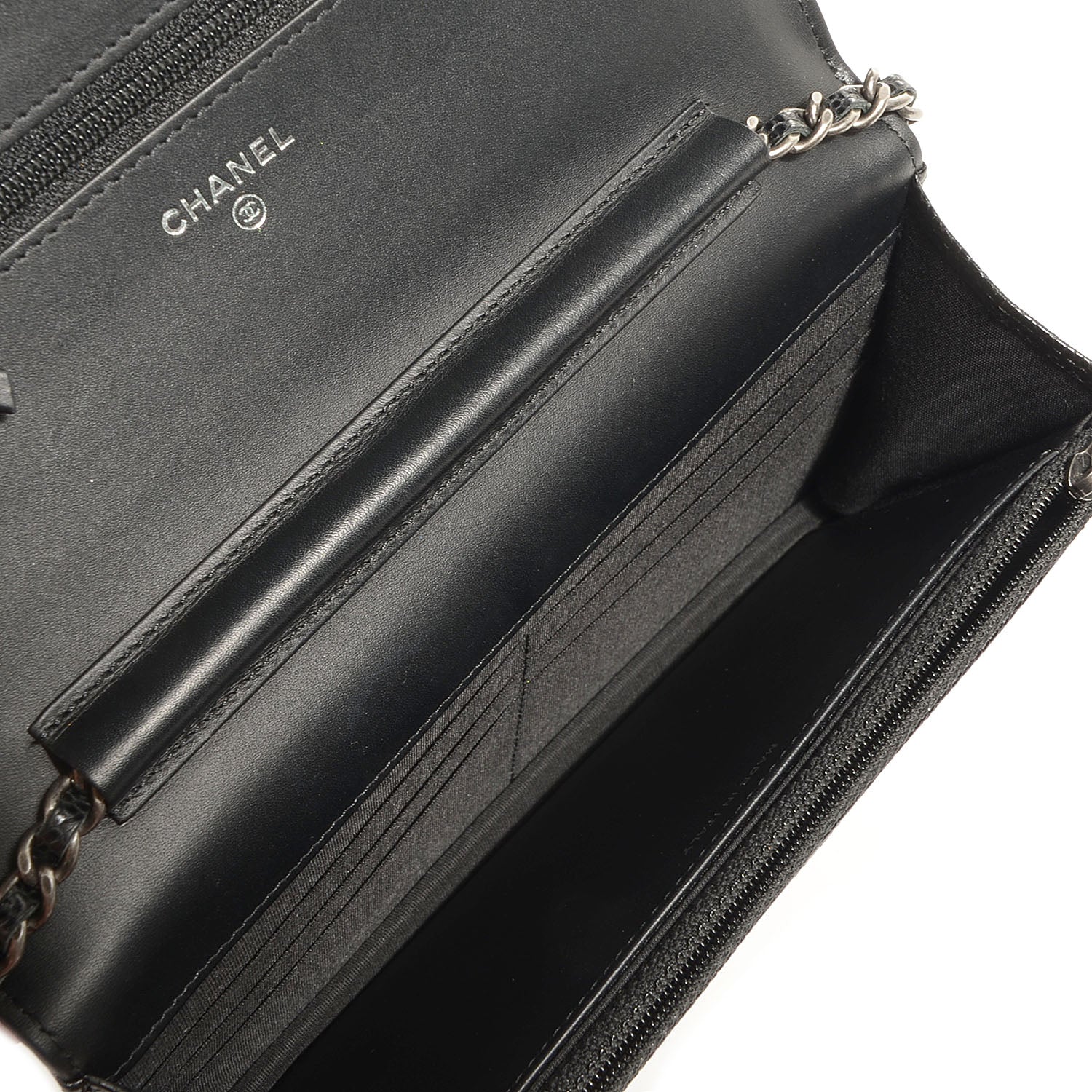 Chanel Caviar Quilted Boy Wallet On Chain WOC Black 5 of 8