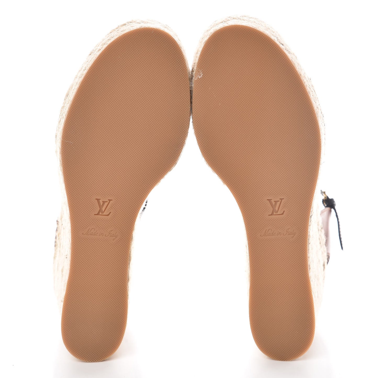 Calfskin Spring Hill Espadrille Wedge Sandals 40 Brown