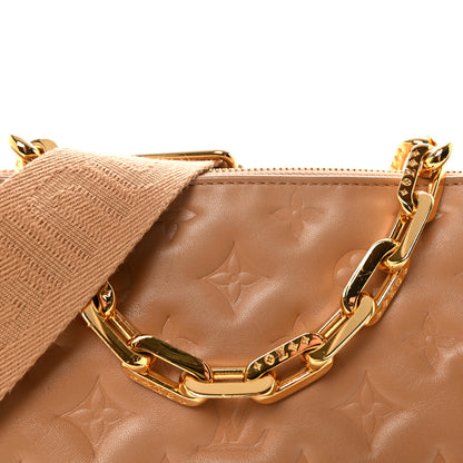 Louis Vuitton Lambskin Embossed Monogram Coussin PM Camel 7 of 9