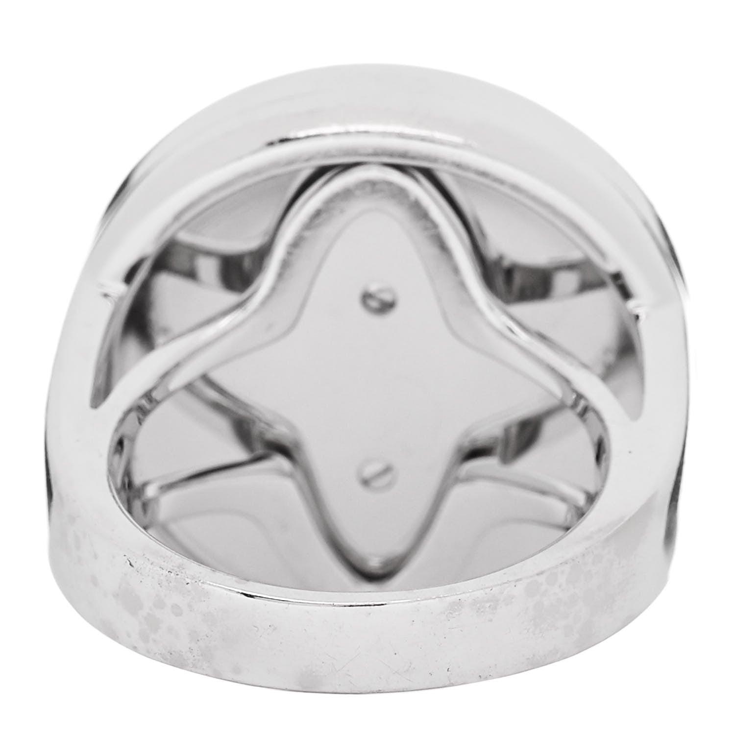 Cartier 18K White Gold Diamond Mother of Pearl Pasha De Cartier Ring 56 7.5 4 of 6