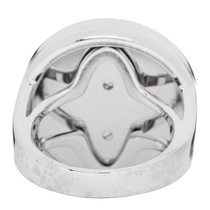 Cartier 18K White Gold Diamond Mother of Pearl Pasha De Cartier Ring 56 7.5 4 of 6