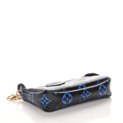 Louis Vuitton Colored Monogram Mini Pochette Accessories Blue Black 4 of 8