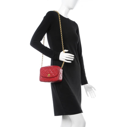 Chanel Lambskin Quilted Camera Case Red 2 of 11