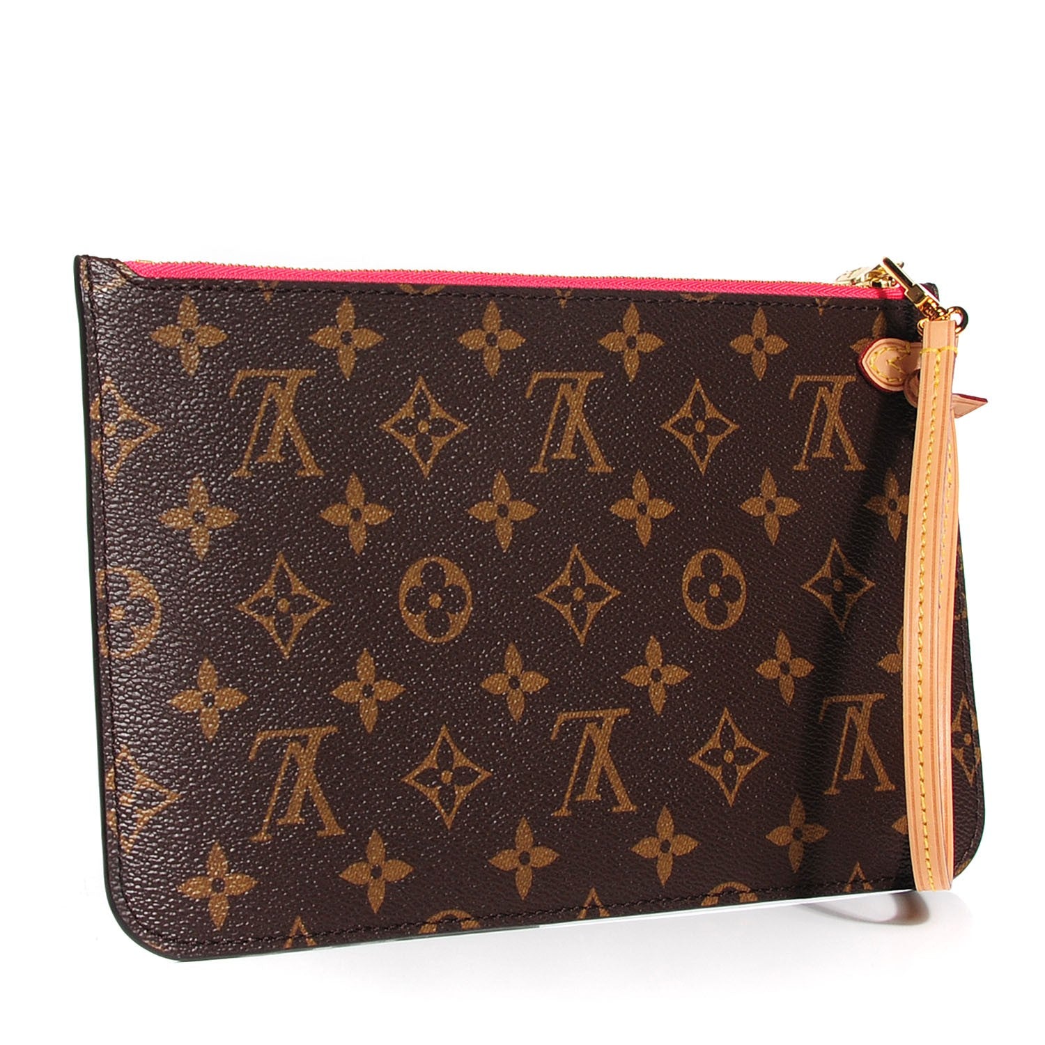 Louis Vuitton Monogram Neverfull MM GM Pochette Fuchsia 3 of 7