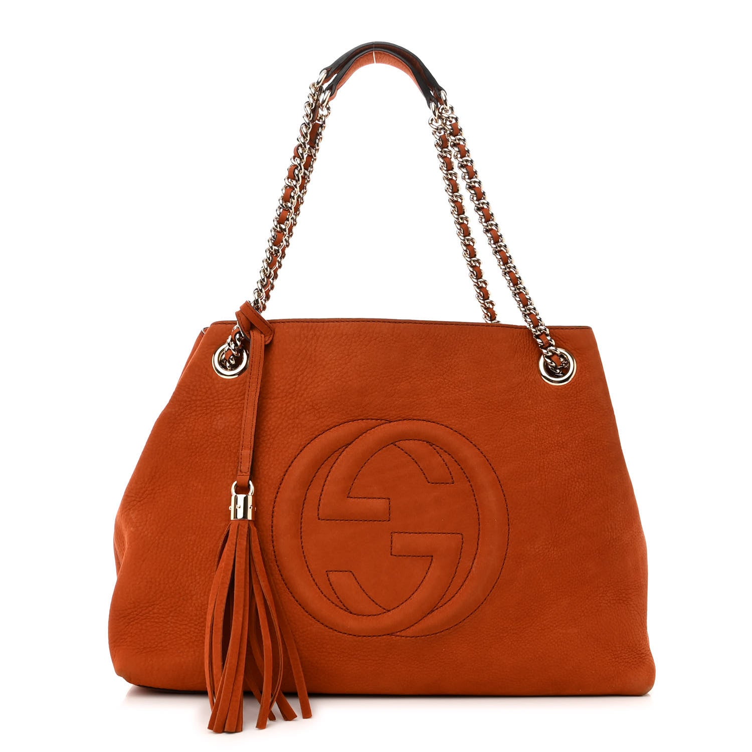 Gucci Vitello Range Medium Soho Chain Shoulder Bag Old Whisky 1 of 11