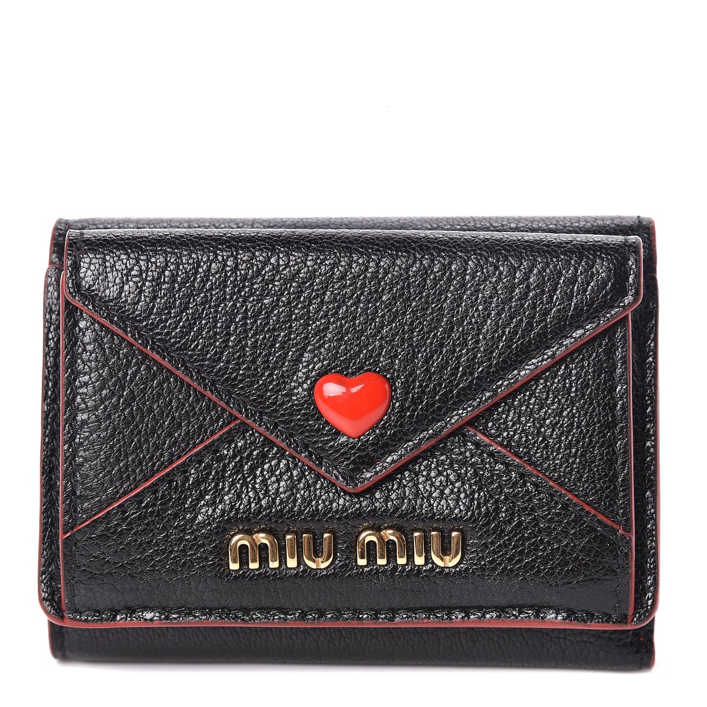 Goatskin Madras Love Wallet Black