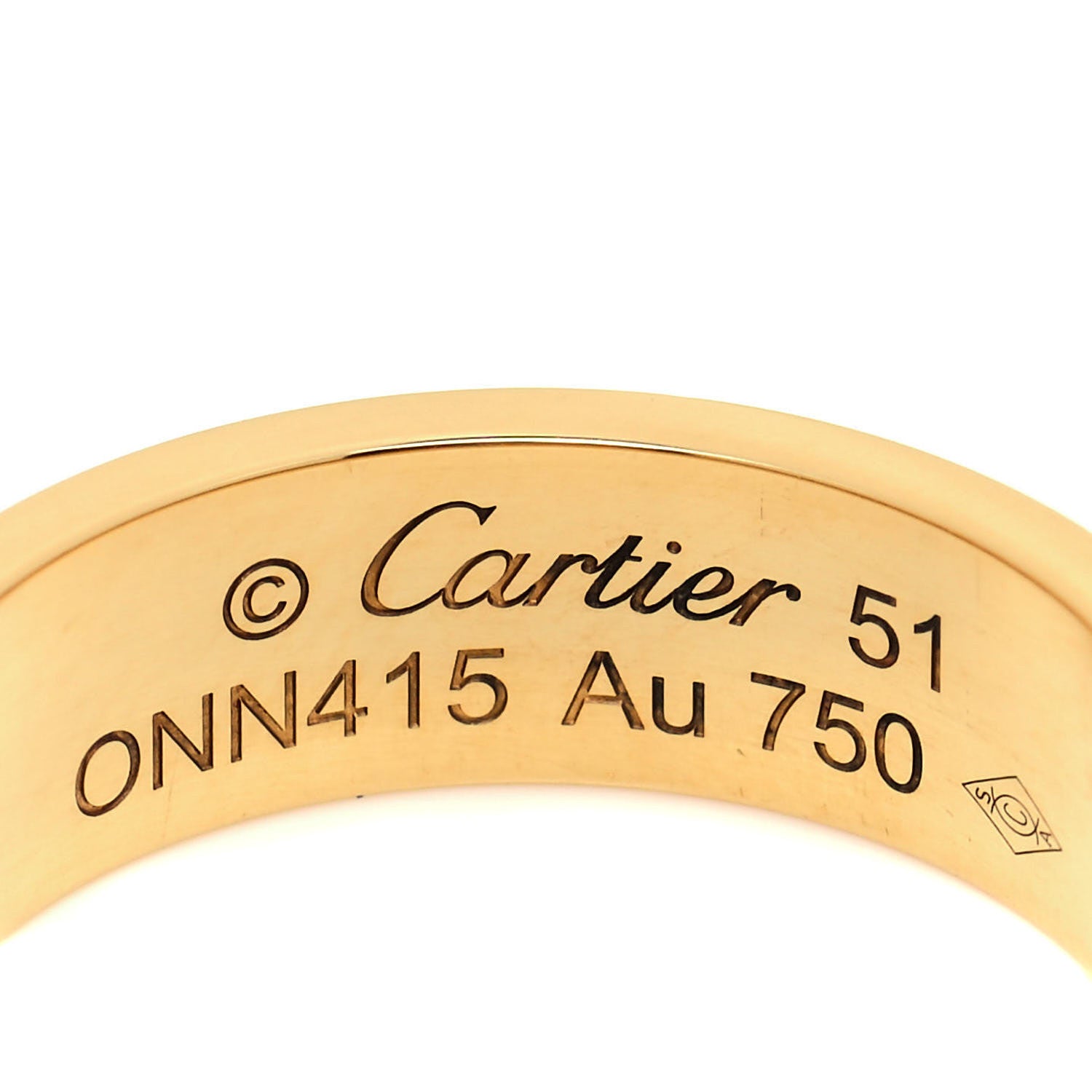 Cartier 18K Yellow Gold 5.5mm LOVE Ring 51 5.75 5 of 5