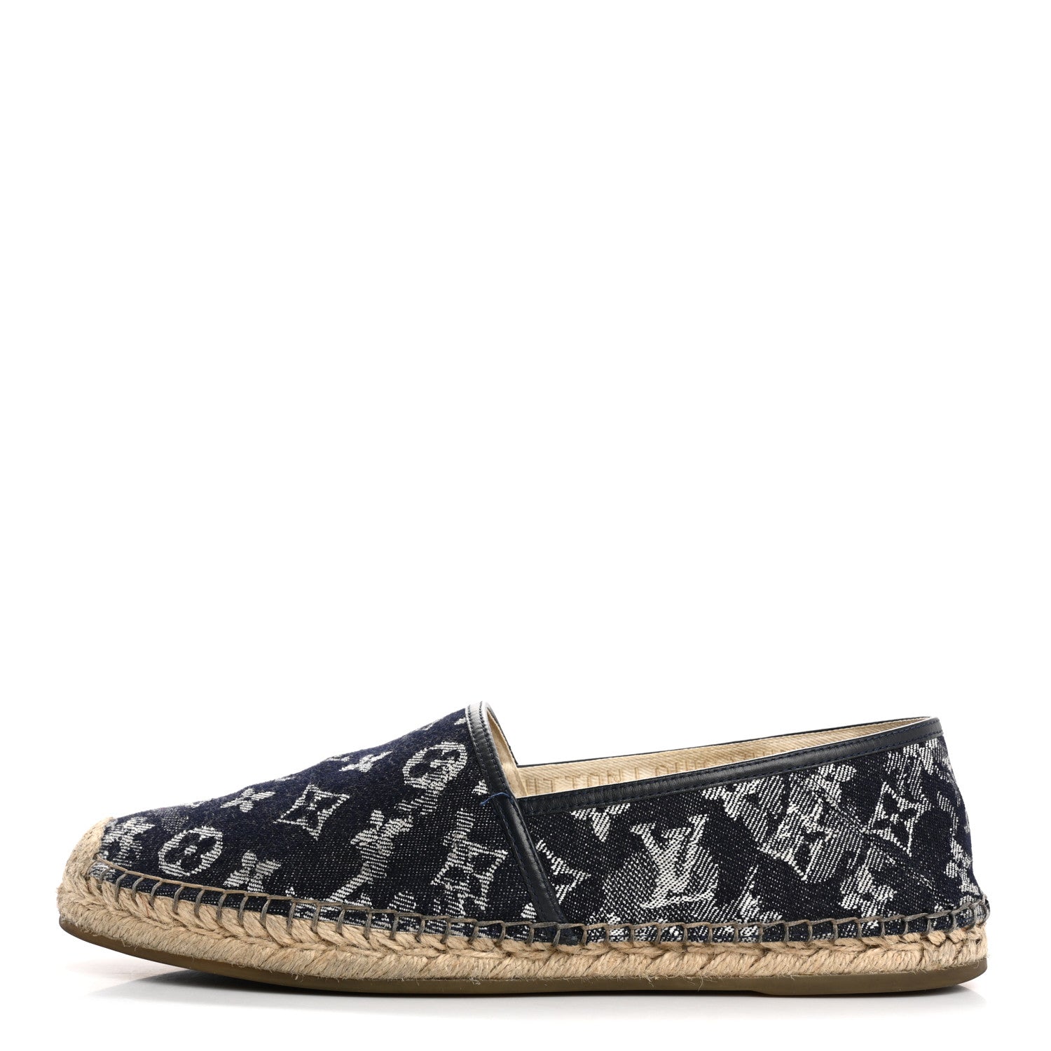 Louis Vuitton Monogram Denim Espadrille Flats 8.5 Blue 1 of 15