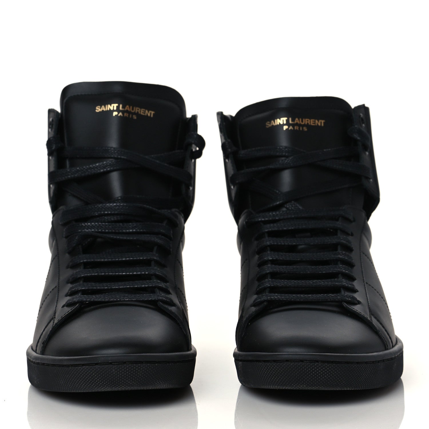 Saint Laurent Calfskin Mens Court Classic SL/01H High Top Sneakers 39 Black 2 of 9