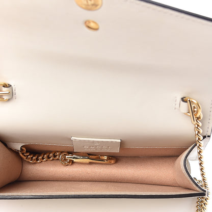 Gucci Calfskin Super Mini Sylvie Chain Shoulder Bag White 5 of 10