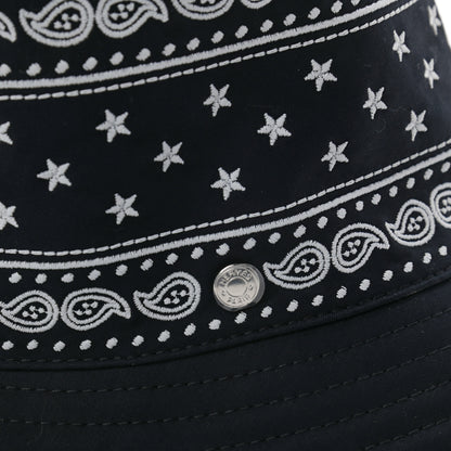 Hermes Technical Gabardine Balade Bandana Bucket Hat 57 Marine 6 of 8