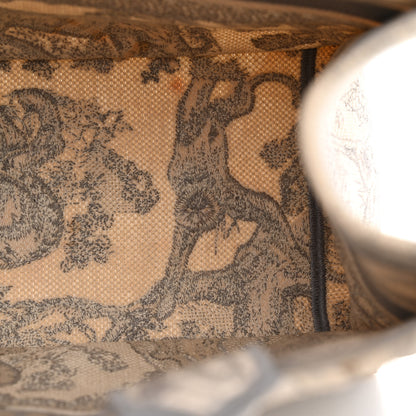 Christian Dior Canvas Embroidered Medium Dioriviera Toile De Jouy Book Tote Gray 12 of 18