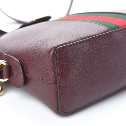 Gucci Textured Calfskin Web Small Ophidia Dome Shoulder Bag Vintage Bordeaux 8 of 9