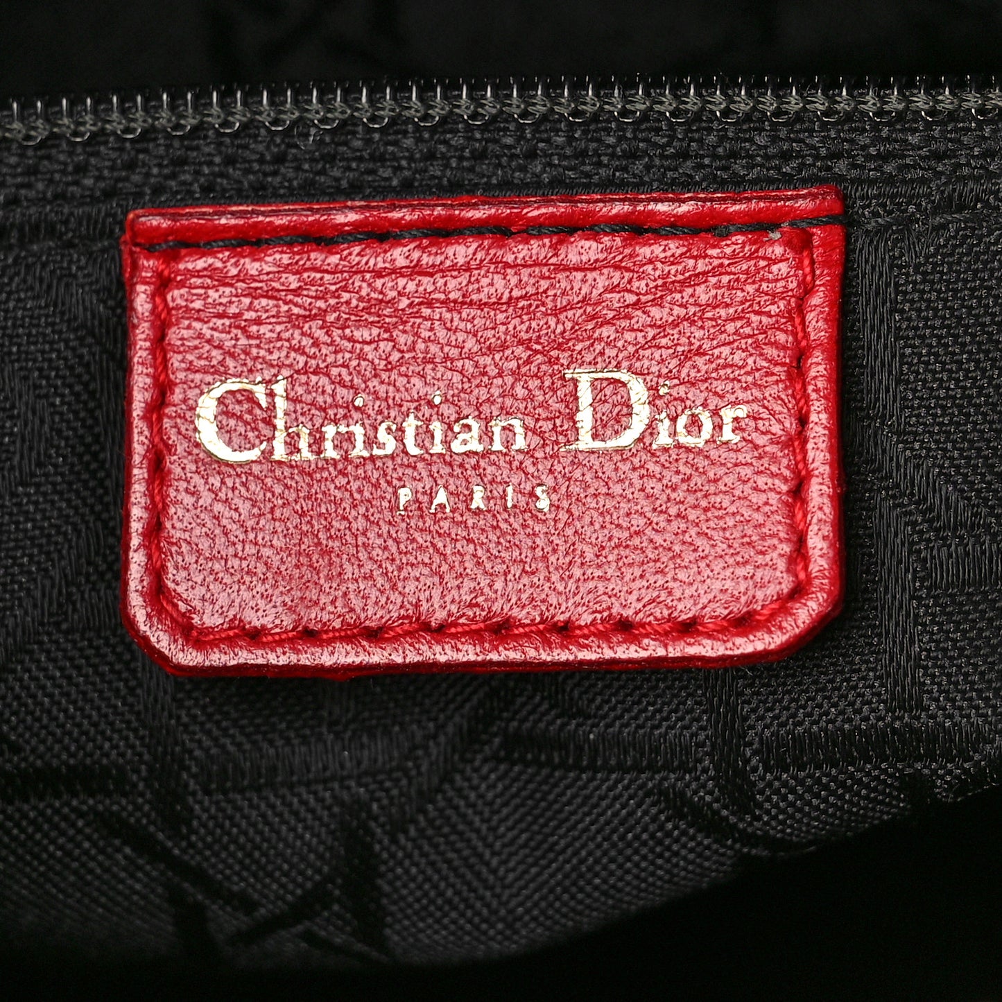 Lambskin Cannage Medium Lady Dior Red
