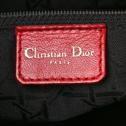 Christian Dior Lambskin Cannage Medium Lady Dior Red 6 of 10