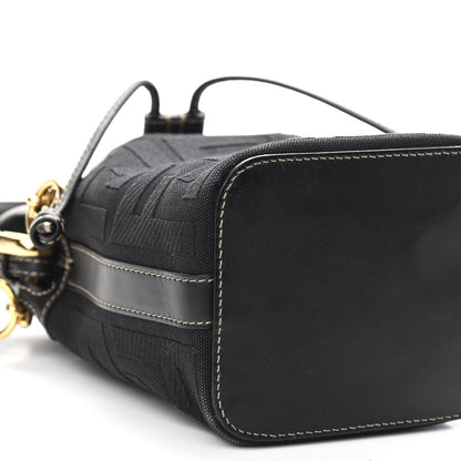 Fendi Canvas Vitello King F is Fendi FF Embroidered Mini Mon Tresor Bucket Bag Black 10 of 11