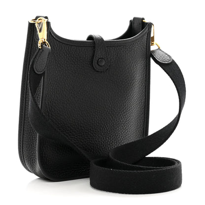 Hermes Taurillon Clemence Evelyne TPM Black 3 of 10