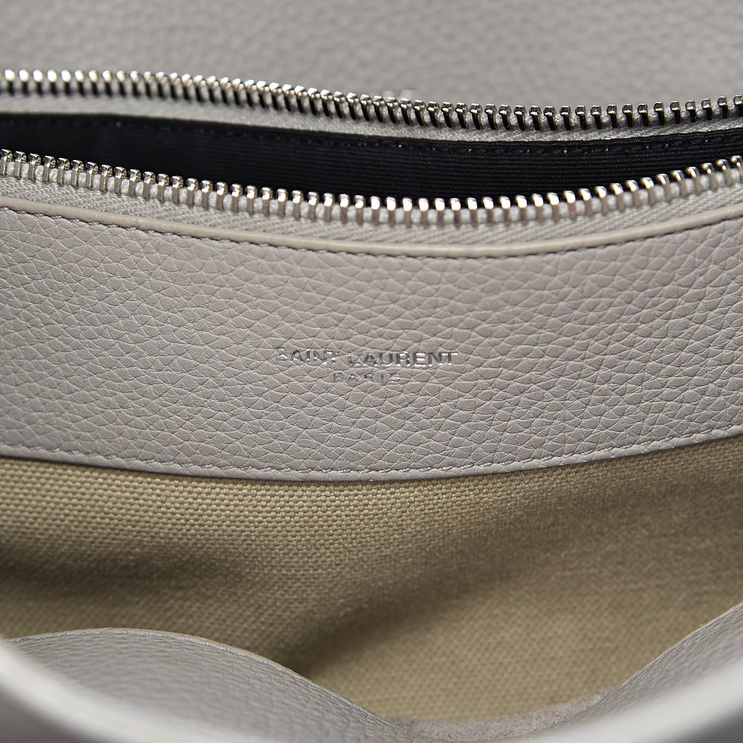 Saint Laurent Grained Calfskin Small Supple Sac De Jour Grey 6 of 20
