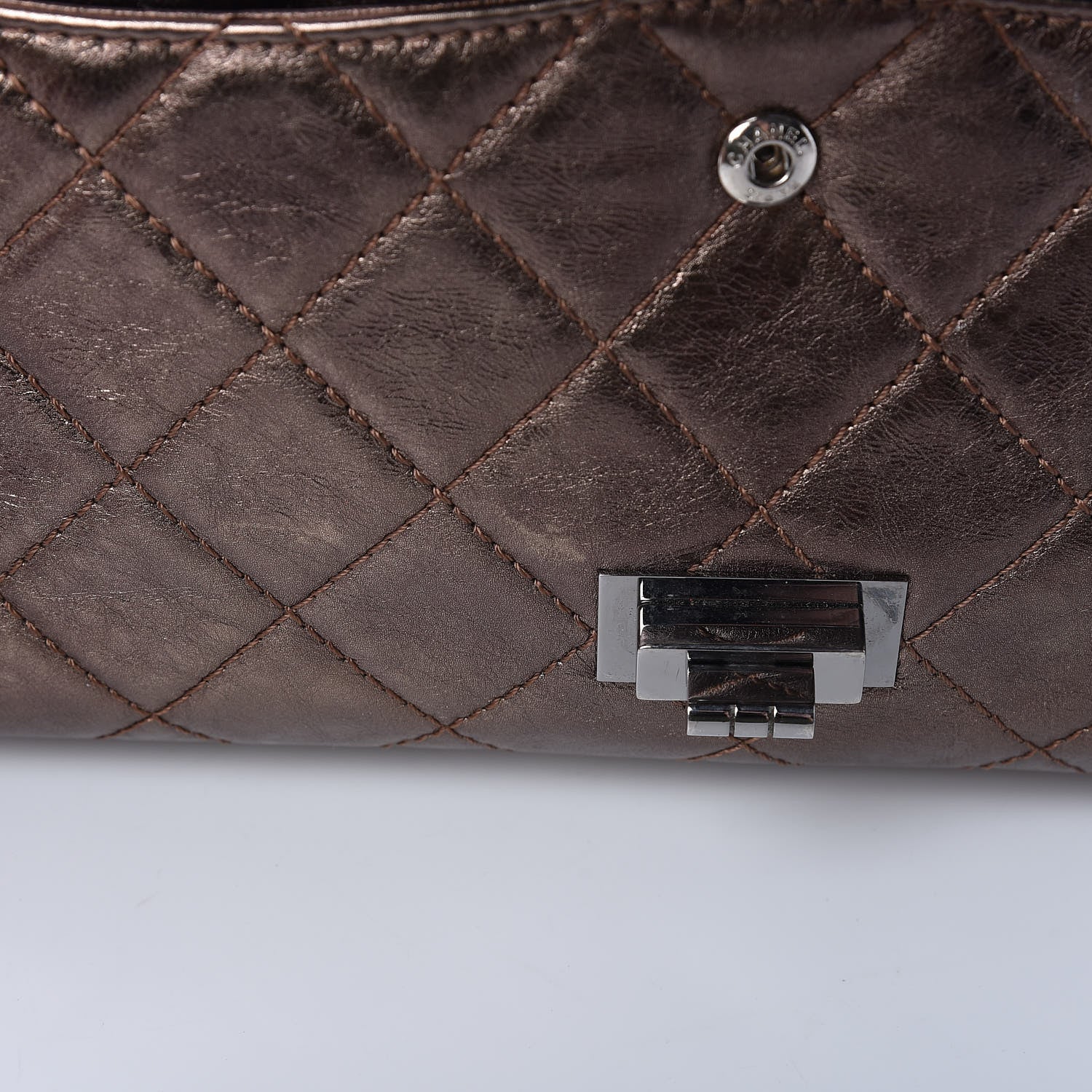Chanel Metallic Aged Calfskin Quilted 2.55 Reissue 227 Flap Bronze 16 of 23