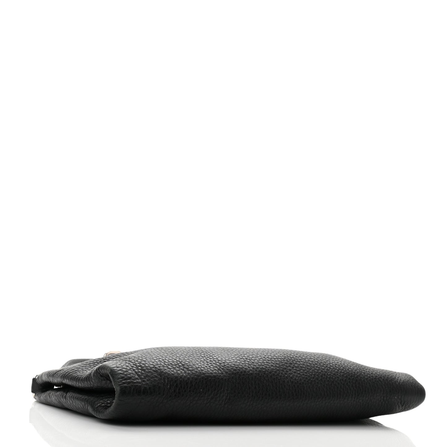 Vitello Daino Zippered Crossbody Bag Black