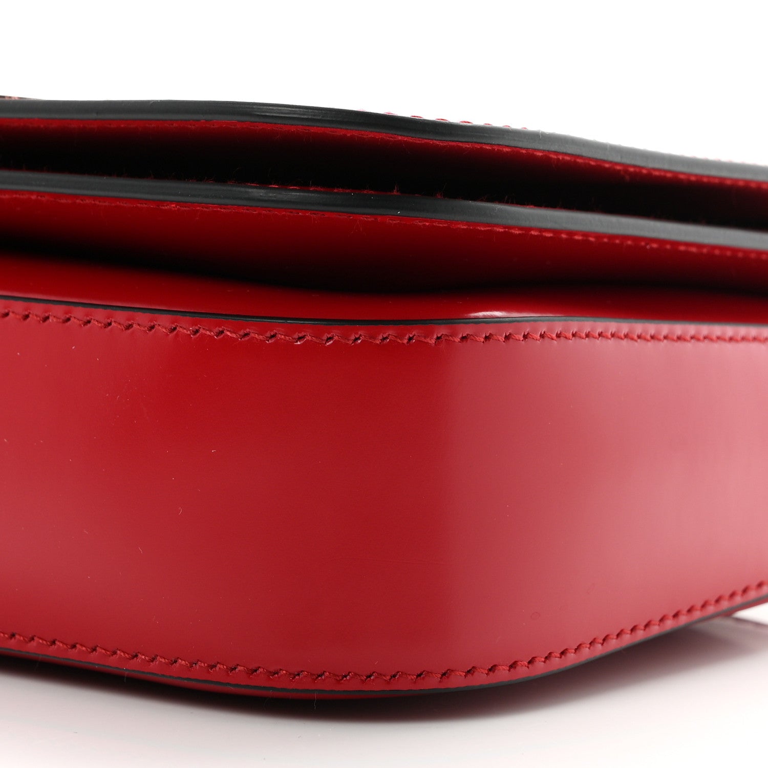 Prada Spazzolato Flap Shoulder Bag Scarlatto 9 of 10