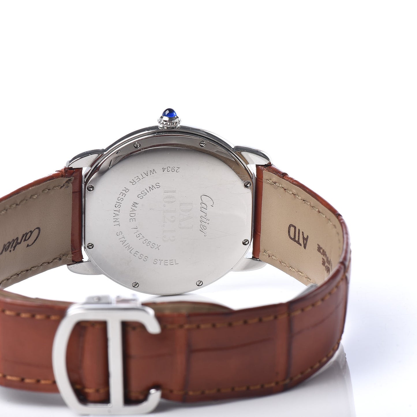 Stainless Steel Alligator 29mm Ronde Solo Quartz Watch Brown