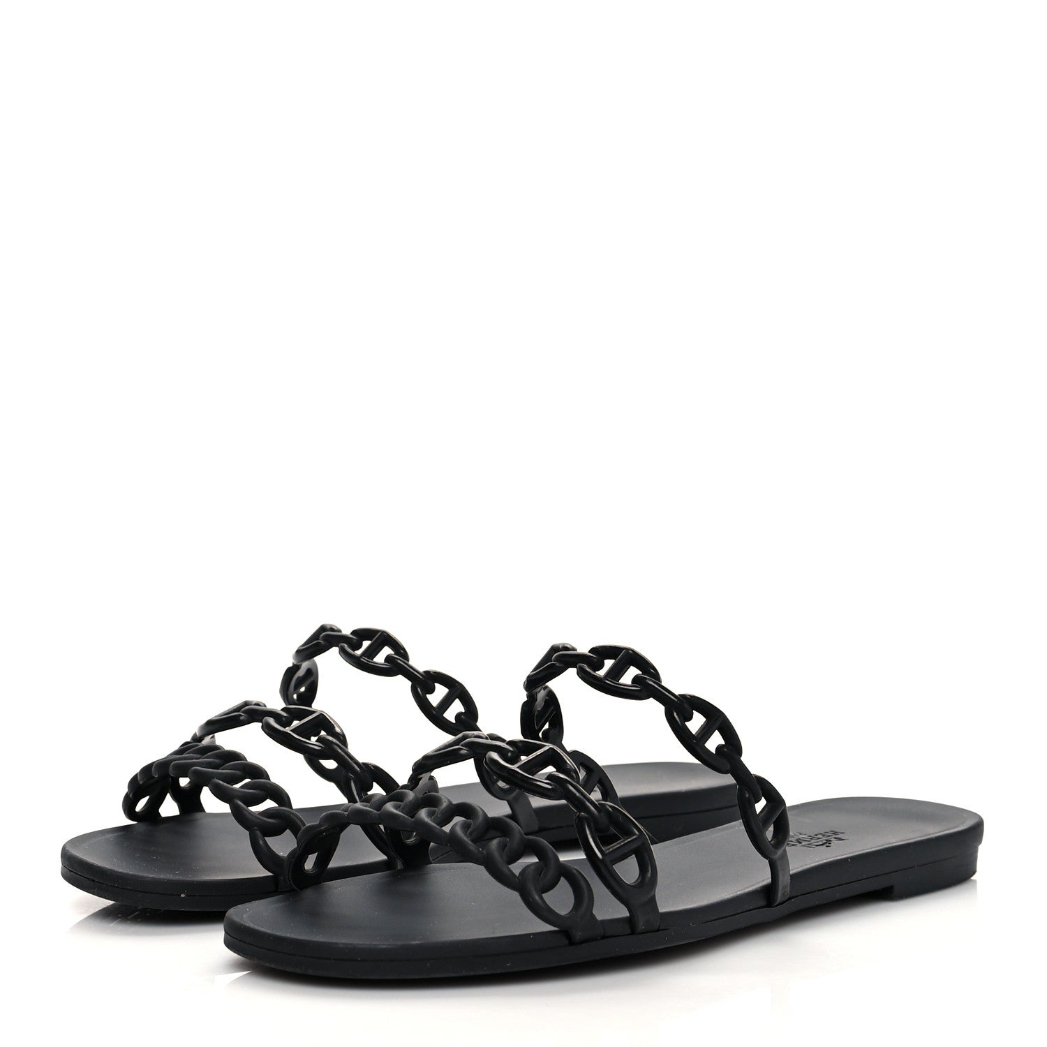 Hermes TPU Rivage Sandals 36 Black 3 of 8