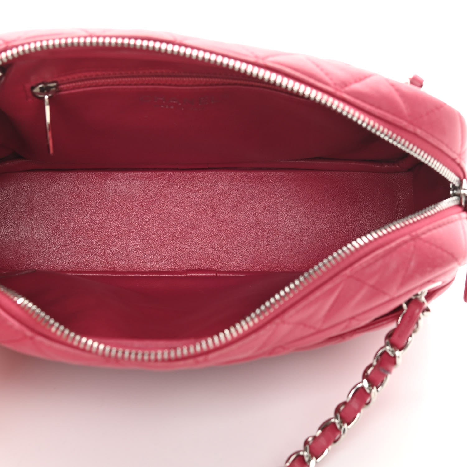 Chanel Lambskin Quilted Camera Case Pink 5 of 16