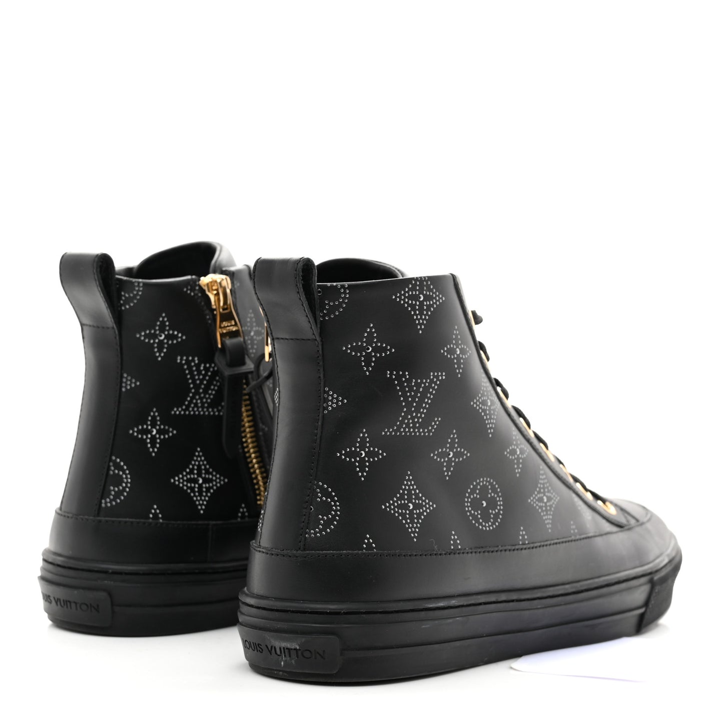 Calfskin Monogram Stellar Sneaker Boots 39 Black White