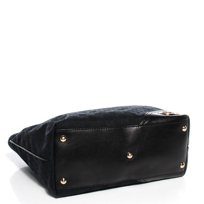 Gucci Monogram Medium New Britt Tote Black 4 of 7