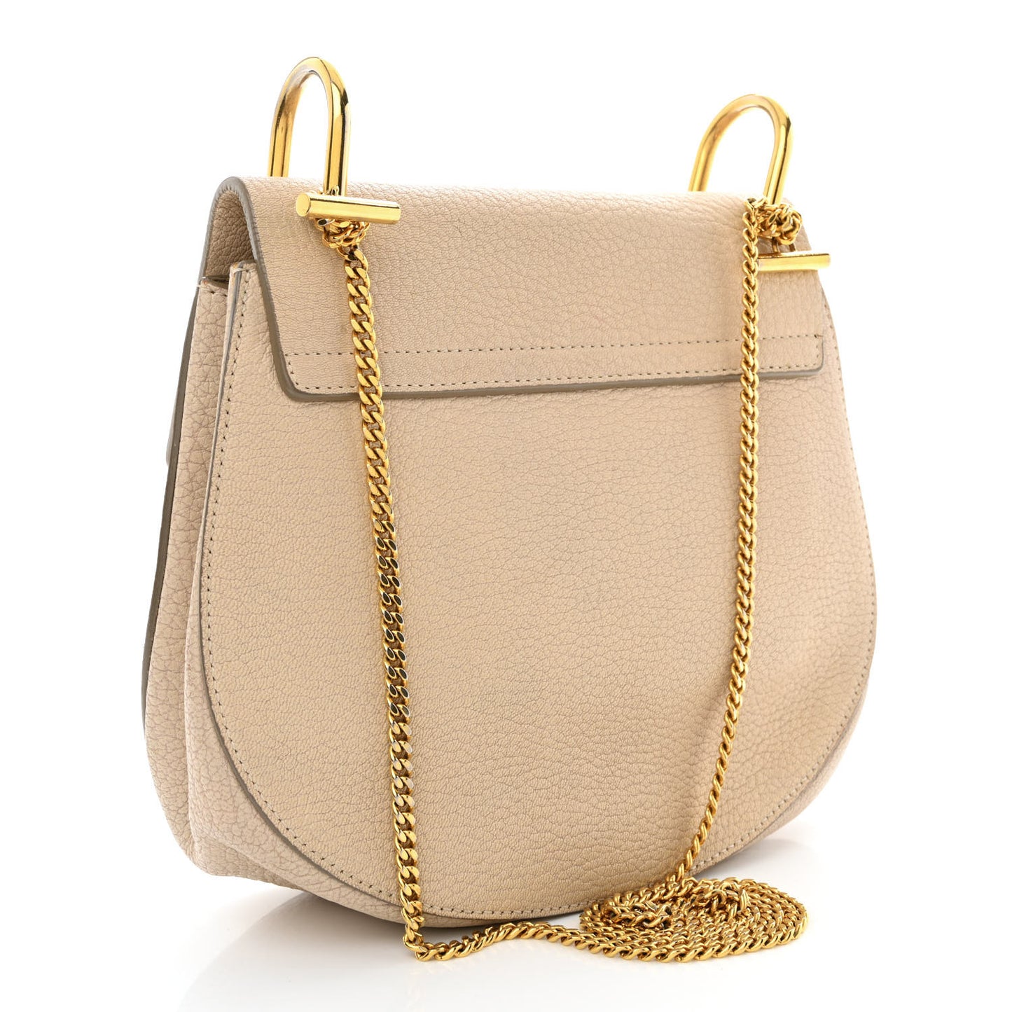 Grained Lambskin Mini Drew Shoulder Bag Abstract White