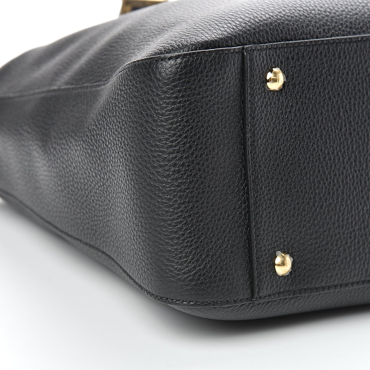 Cuoio Romano Selleria Medium FF Tote Black