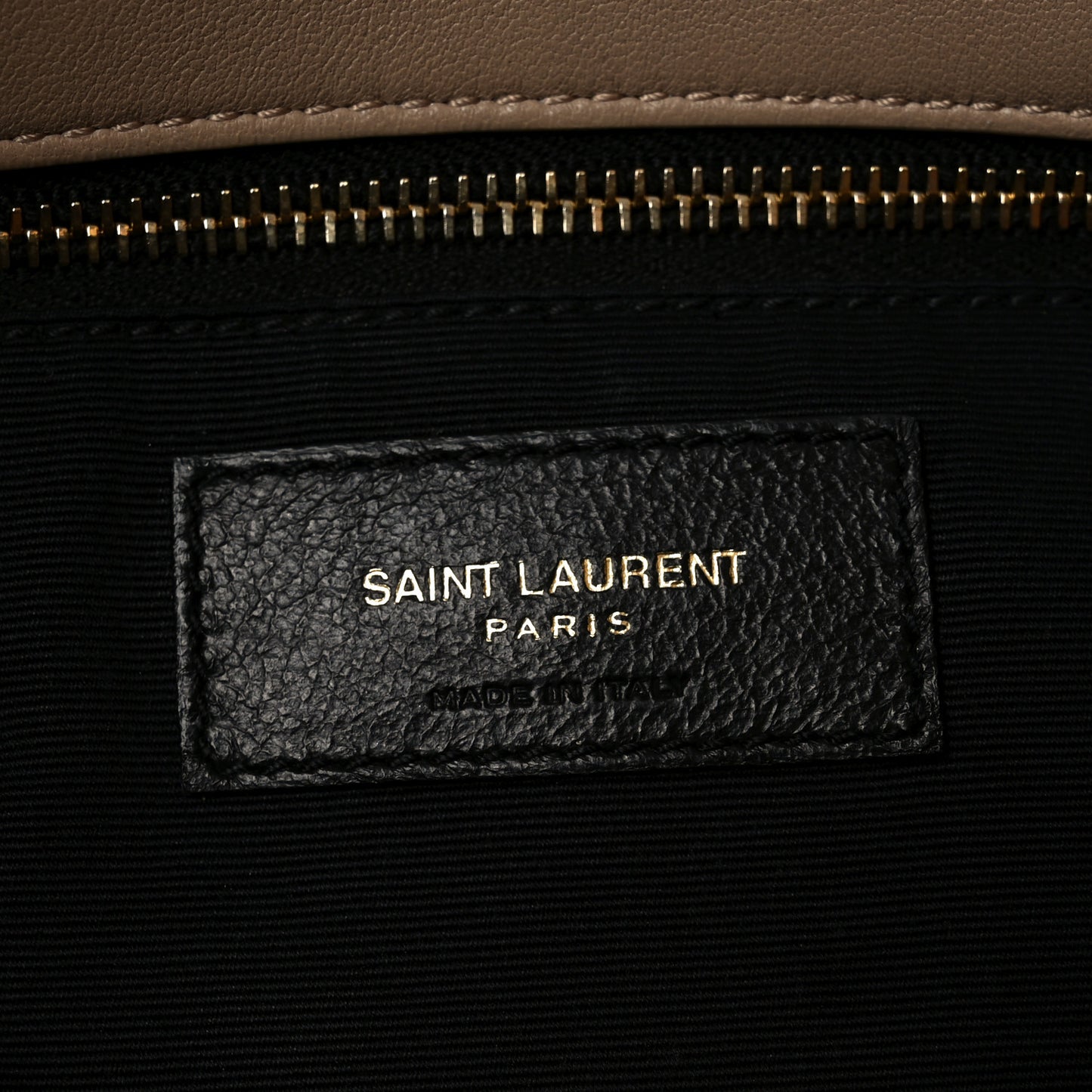 Lambskin Quilted Small Loulou Puffer Monogram Chain Satchel Dark Beige