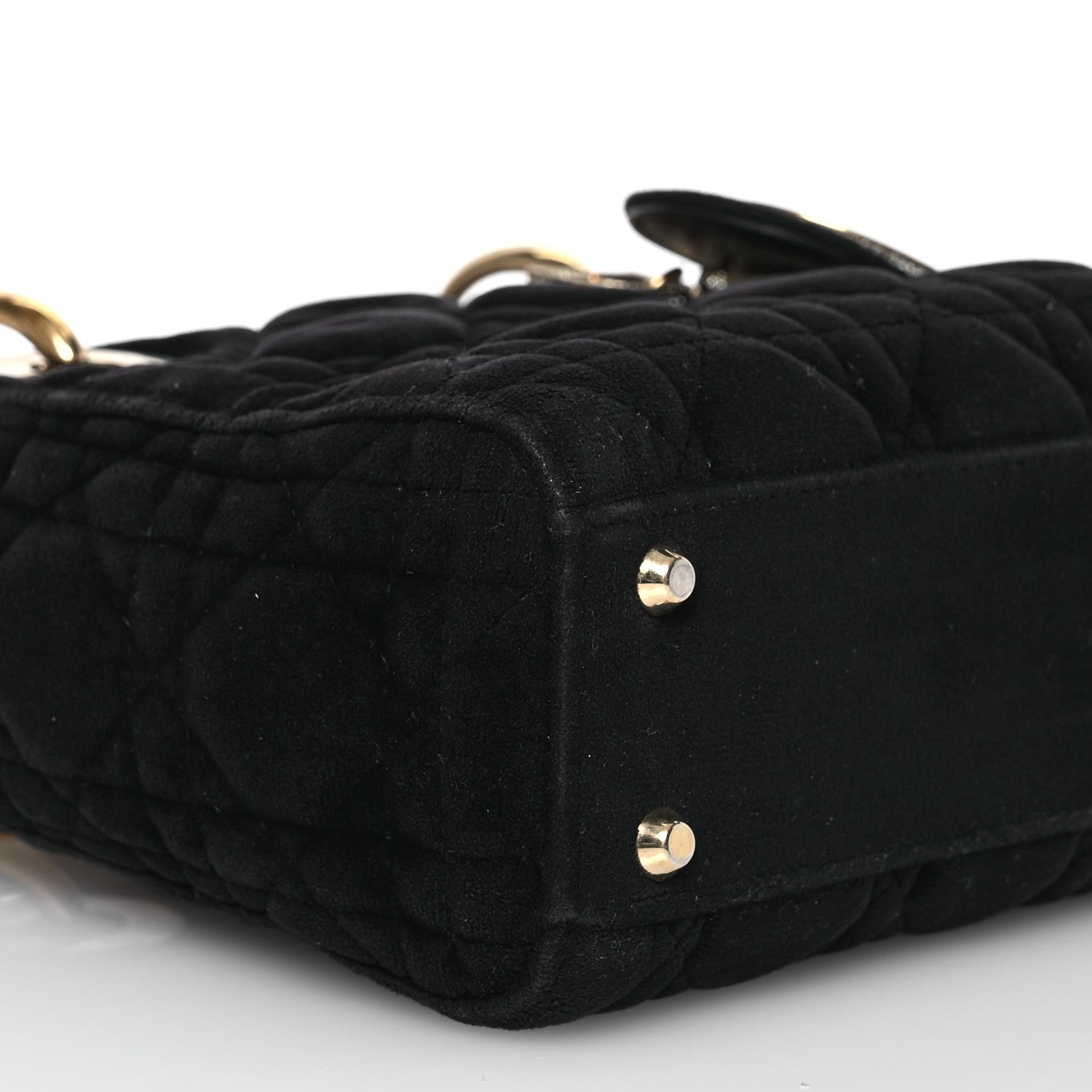Christian Dior Velvet Mini Lady Dior Black 9 of 14