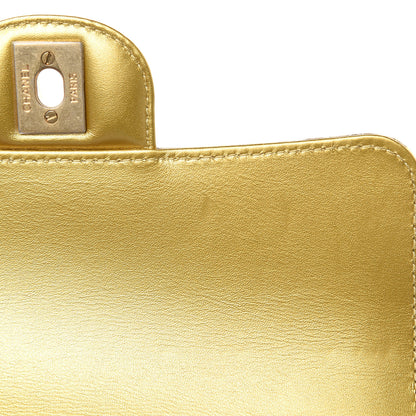 Chanel Metallic Calfskin Crocodile Embossed Cocodile Rectangular Mini Flap Gold 10 of 13