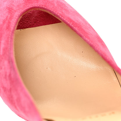 Christian Louboutin Suede Rampoldi 120 Ankle Strap Pumps 38 Pink 13 of 17