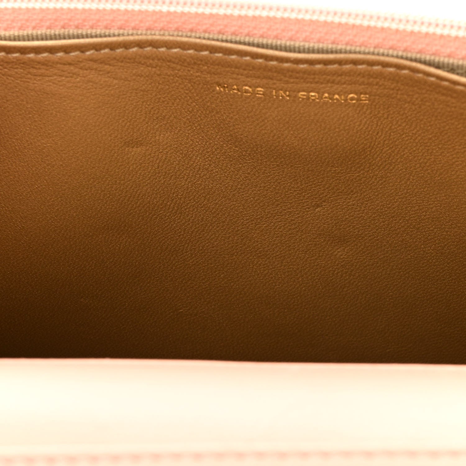 Chanel Lambskin Quilted Pearl Crush Wallet on Chain WOC Light Orange 12 of 14